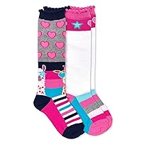 Jefferies Socks Girls' Llama Giraffe Heart Star Stripe Knee High Socks 2 Pack