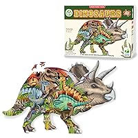 The Learning Journey: Wildlife World - Dinosaurs Puzzle - 200pcs Challenging Jigsaw Puzzles - Intellectual Game Learning Education Kids Age 6-12