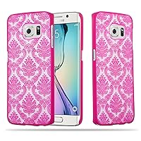 – Mandala Hard Cover Slim Case Works with Samsung Galaxy S6 Edge Paisley Henna - Etui Skin Protection Bumper in Pink-Transparent