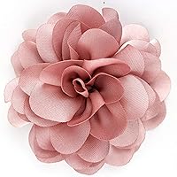 Dusty Pink Chiffon Ruffled Fabric Flower for DIY Handmade Decorative, Hair Clip,Scrapbooking and More Decoration 10PC (2-3/8