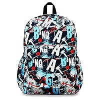 J World New York Oz School Backpack for Girls Boys. Cute Kids Bookbag, Graffiti, One Size
