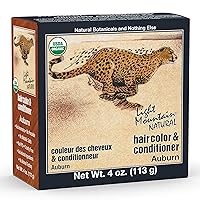 Henna Hair Color & Conditioner - Auburn Hair Dye for Men/Women, Organic Henna Leaf Powder and Botanicals, Chemical-Free, Semi-Permanent Hair Color, 4 Oz