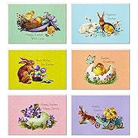 Hallmark Vintage Easter Cards Pack, 24 Boxed Cards with Envelopes (Chicks and Bunnies