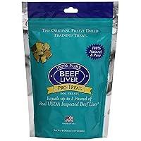 Pro-Treat, Freeze Dried Beef Liver Dog Treats, Single Ingredient, Grain Free, USA Made, 4 oz. Resealable Pouch