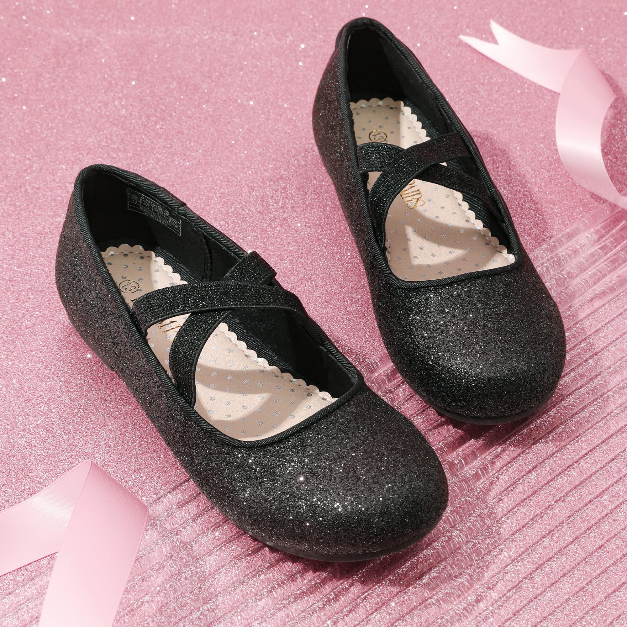 DREAM PAIRS Girls Ballerina Dress Shoes Mary Jane Flats
