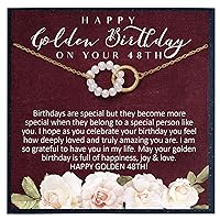 48th Birthday Gift for Women Birthday Gift for 48 Year Old Woman Gifts for Her Bday Gift Ideas for 48 Birthday Jewelry Gift for Women Age 48 - Two Linked Circles Necklace