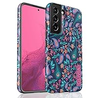 Custom Paisley Floral Peacock Feathers Name Case, Personalized Case Designed for Samsung Galaxy S24 Plus, S23 Ultra, S22, S21, S20, S10, S10e, S9, S8, Note 20, 10 Purple
