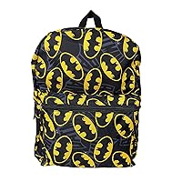 Batman Logo 16 inches Allover Print Large Backpack