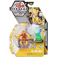 Bakugan Evolutions, Neo Dragonoid with Nano Fury and Lancer Platinum Power Up Pack, True Metal Action Figure, 2 Nanogan, 2 Bakucore, 2 Ability Cards, Kids Toys