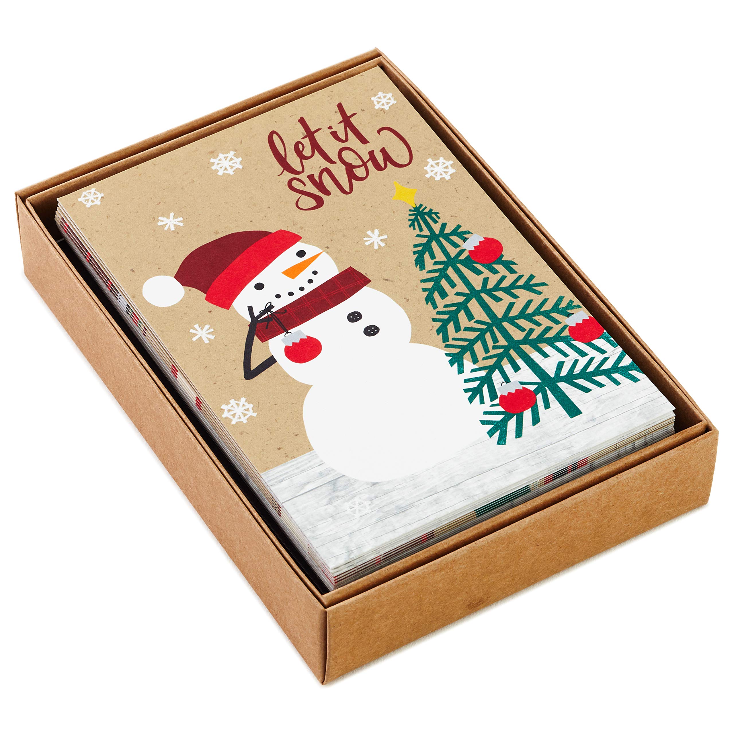 Hallmark Boxed Christmas Cards Assortment, Rustic Holidays (6 Designs, 24 Cards with Envelopes)