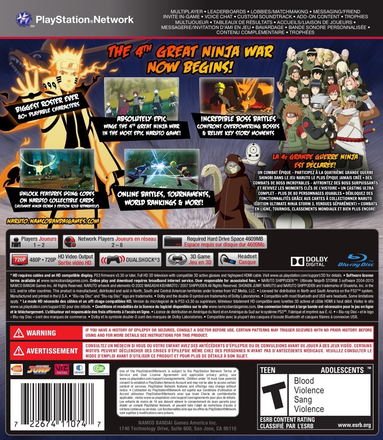 Naruto Shippuden: Ultimate Ninja Storm 3 - Playstation 3