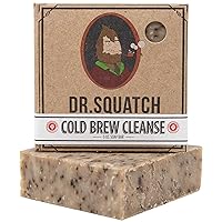 Dr. Squatch Cold Brew Cleanse Coffee Soap Bar – Blend of Shea Butter, Salt, Kaoilin Clay, and Some Top Notch Coffee Beans – Organic Handmade in USA