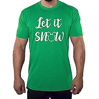 Let It Snow Mouse Head Man's Shirts, Christmas Tees, Man's Snow Mouse Shirts!