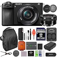 Sony Alpha a6700 Mirrorless Camera with 16-50mm Lens Bundle with Camera Backpack + Extra Battery & Charger Kit, & More | Sony a6700