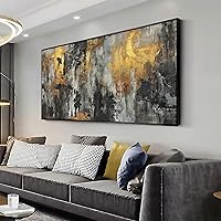 Abstract Wall Art Black Gold Gray Framed Wall Art Canvas Paintings Artwork Decor Suitable for Bedroom, Living Room, Office Pictures Wall Decor Decor Ready to Hang 20