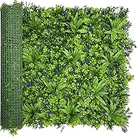 Artificial Greenery Wall Roll, 40X120IN(33.5 sqft) UV-Anti Ivy Privacy Fence Wall Screen Faux Plant Panels Backdrop Boxwood Ivy Vine Leaf Hedge Fence for Indoor Outdoor Green Wall Decor