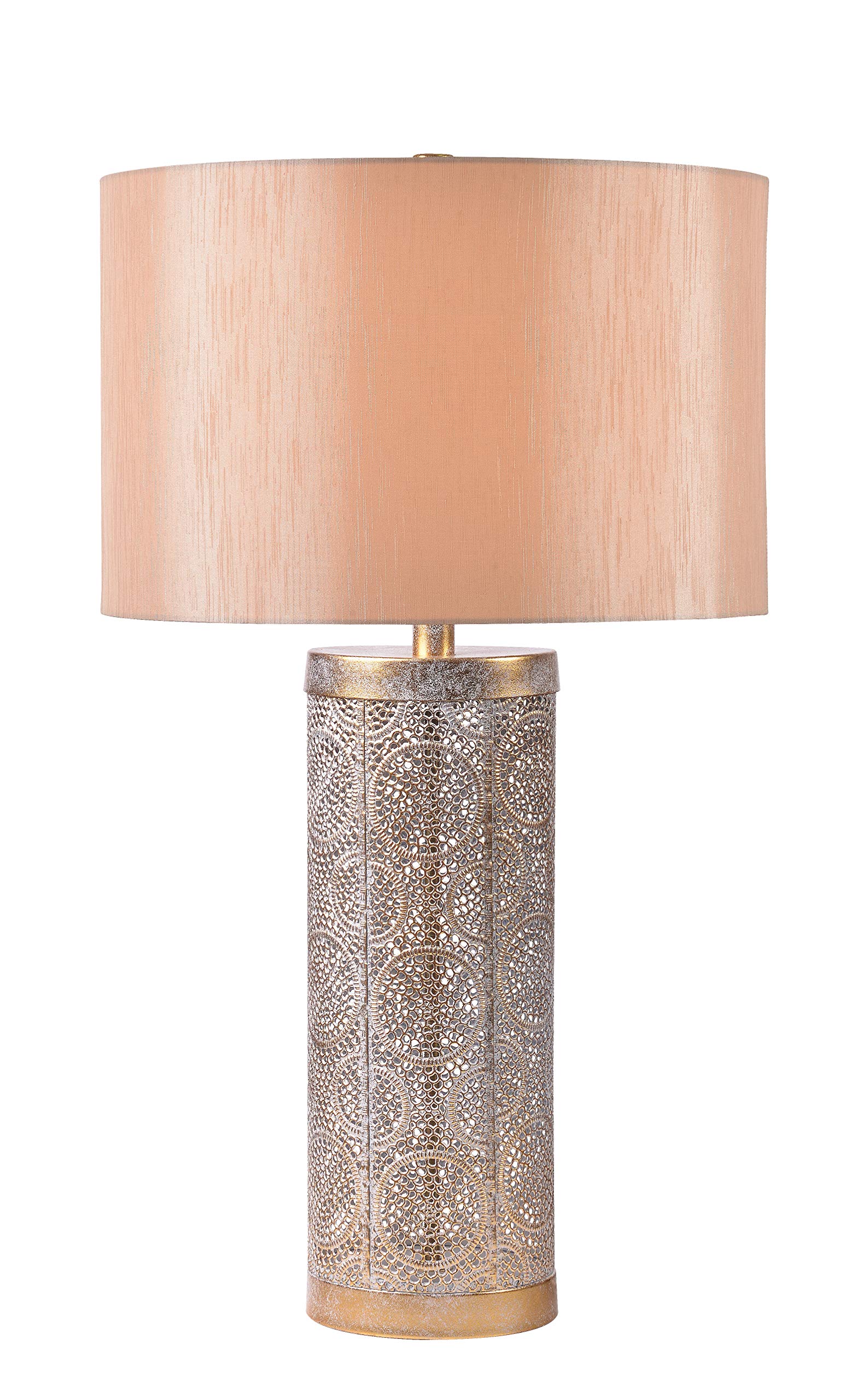 Kenroy Home 34048GLD Emme Table Lamp with White Washed Gold Finish, Casual Style, 27.75