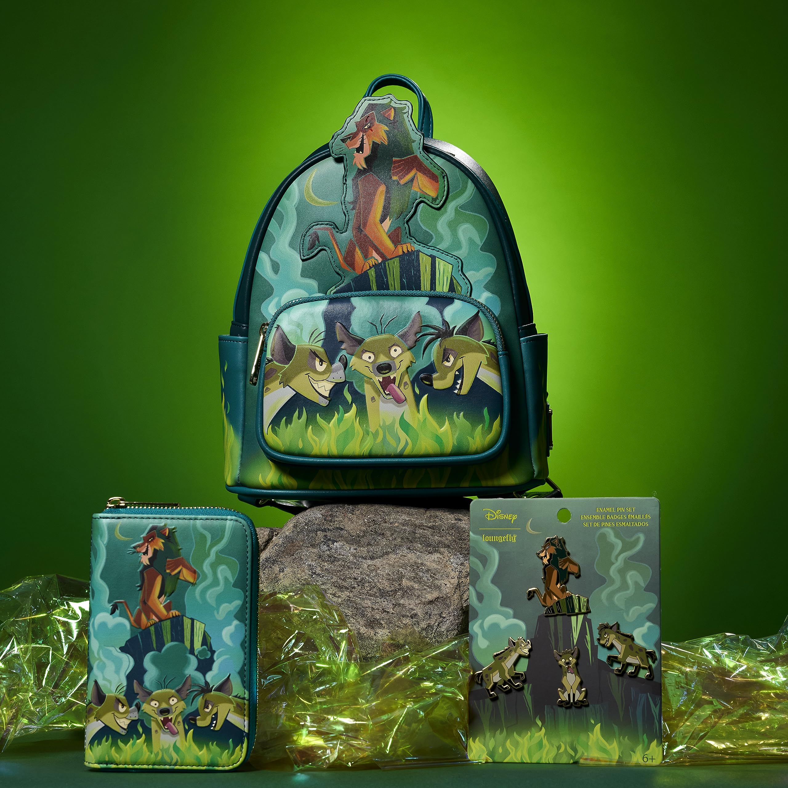 Loungefly Villains: Lion King - Scar Glow in The Dark Mini-Backpack, Amazon Exclusive