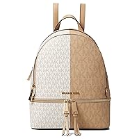 Michael Kors Rhea Zip Medium Backpack Vanilla Multi One Size