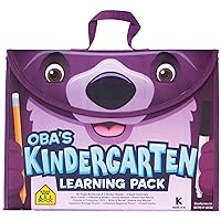School Zone - Oba’s Kindergarten Learning Pack - Ages 5-6, Workbook, Flash Cards, Early Reading Books, Math, Writing Skills, Write & Reuse, Educational Games, Carrying Case, Pencil & Wipe-Clean Marker