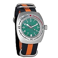 Amphibian Automatic Mens Wristwatch Self-Winding Military Diver Amphibia Case Wrist Watch #090386 Scuba Dude