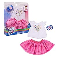 Baby Alive Single Outfit Set and Accessories, White Tee Pink Tutu, Fits Most 12