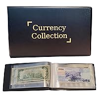 50Page Clear Currency Sleeves, Paper Money World Currency Collection Binder  Book, Portable Cash Holders, Bill Holders Money Protectors for