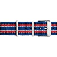 Timex TW7C07100 20mm Blue/Red Stripe Fabric Double-Layered Slip-Thru Strap