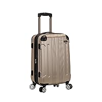 Rockland London Hardside Spinner Wheel Luggage, Champagne, Carry-On 20-Inch, 22