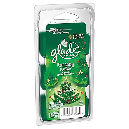 Glade Wax Melts Air Freshener - Limited Edition - Winter Collection 2017 - Tree Lighting Wonder - 6 Count Wax Melts Per Package - Pack of 3 Packages