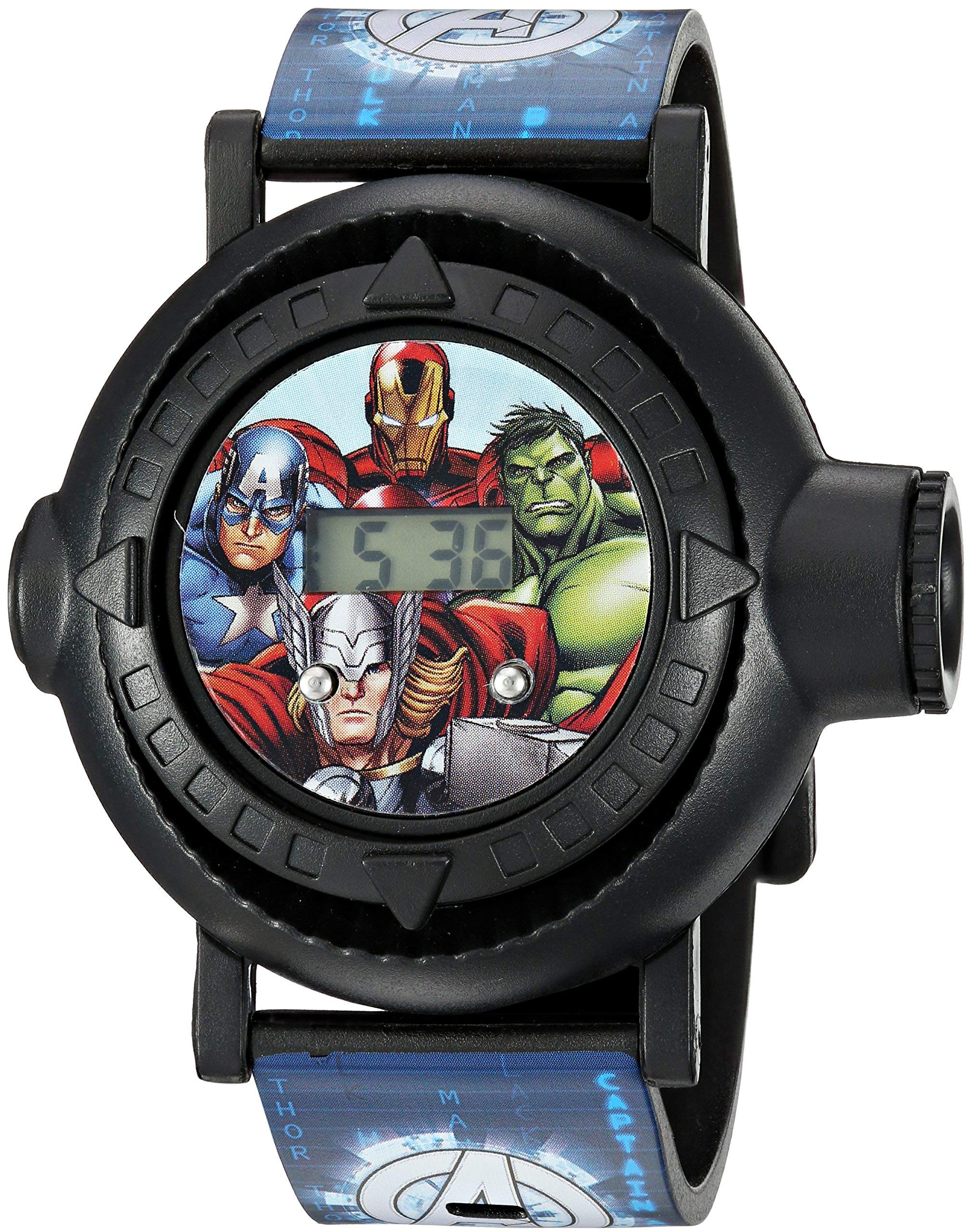 Marvel Kids' AVG3516 Digital Display Analog Quartz Blue Watch