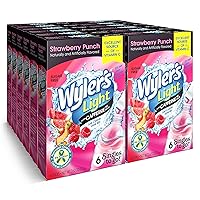 Wyler's Light Singles to Go Caffeinated Drink Mix - Strawberry Punch Powder Sticks (12 Boxes with 6 Packets Each - 72 Total Servings)