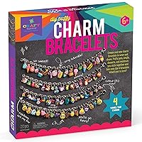 Craft-tastic — DIY Puffy Charm Bracelets Craft and Activity— Make Your Own Jewelry Kit for Kids — Ages 6+