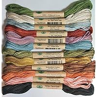 12 Valdani 6 Ply Strand Floss Embroidery Thread Bonnie Sullivan's Favorites 10 Yard Skeins