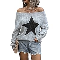 Blooming Jelly Women's Off The Shoulder Sweaters Cute Fall Tunic Tops Knitted Pullover Sweater