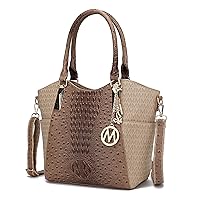 MKF Collection Signature Tote Bag for Women, Vegan Leather Handbag, Crossbody Top-Handle Ladies Shoulder Bag Purse