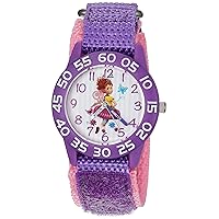 Disney Jr. Kids' Plastic Time Teacher Analog Quartz Nylon Strap Watch