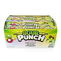 Sour Punch Rainbow Sour Straws, 2 Ounce (Pack of 24)