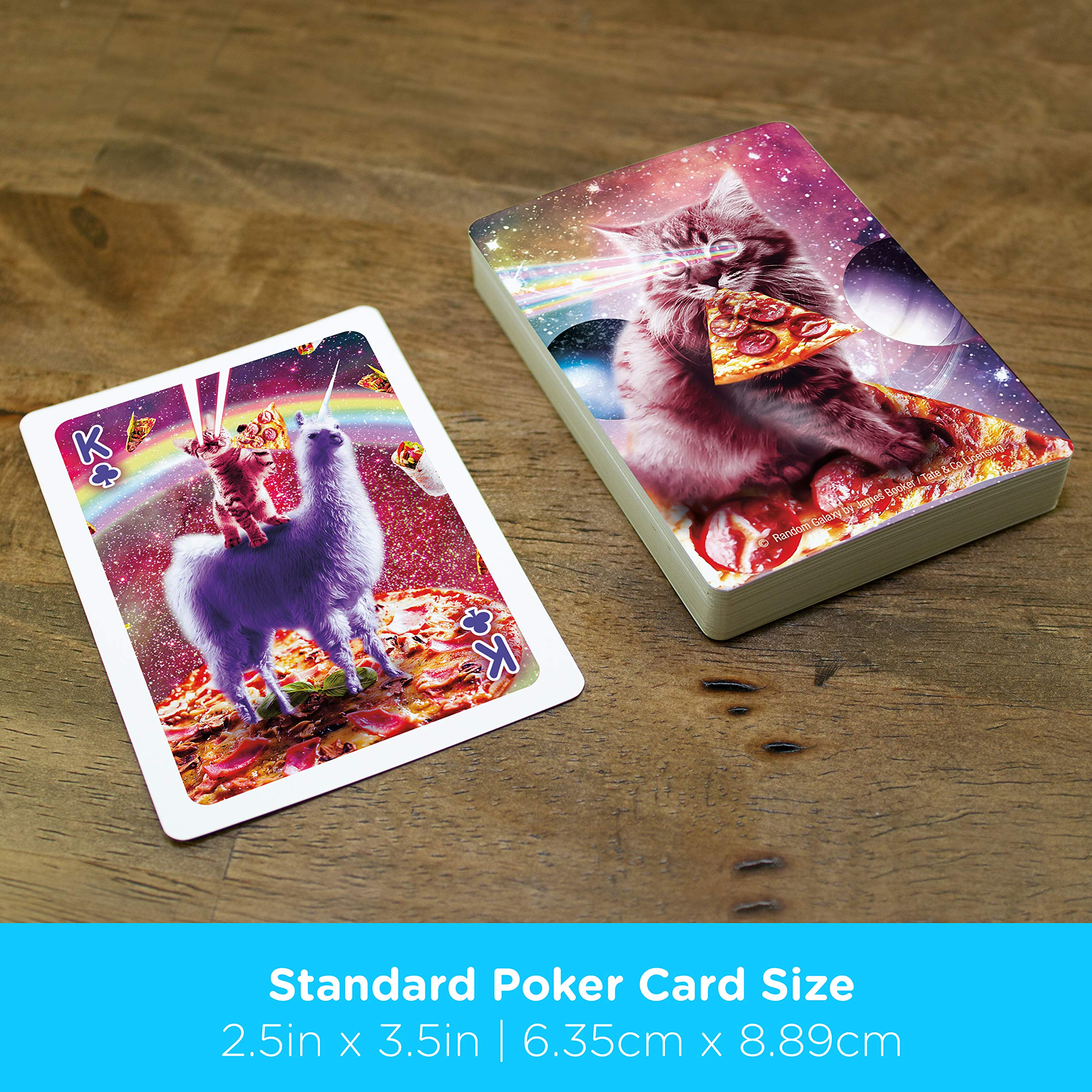 AQUARIUS Random Galaxy Playing Cards - Sloths, Llamas, Cats, Lasers & More - Themed Deck of Cards for Your Favorite Card Games - Officially Licensed Merchandise & Collectibles