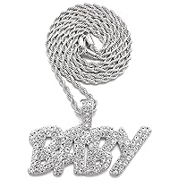 Baby Pendant with 24 Inch Long Necklace Lil