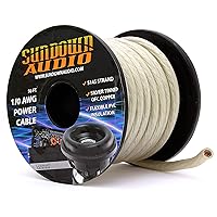 SA-1/0-OFC Silver - Sundown Audio 50 Feet Power Cable Copper Wire (Spool)