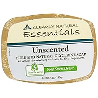 Clearly Natural, Glycerine Soap, Unscented, 4 oz
