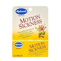 Hyland’s Naturals Motion Sickness, Nausea Relief Tablets, All Natural Treatment for Car Sickness and Sea Sickness, Quick Dissolving Tablets, 50 Count