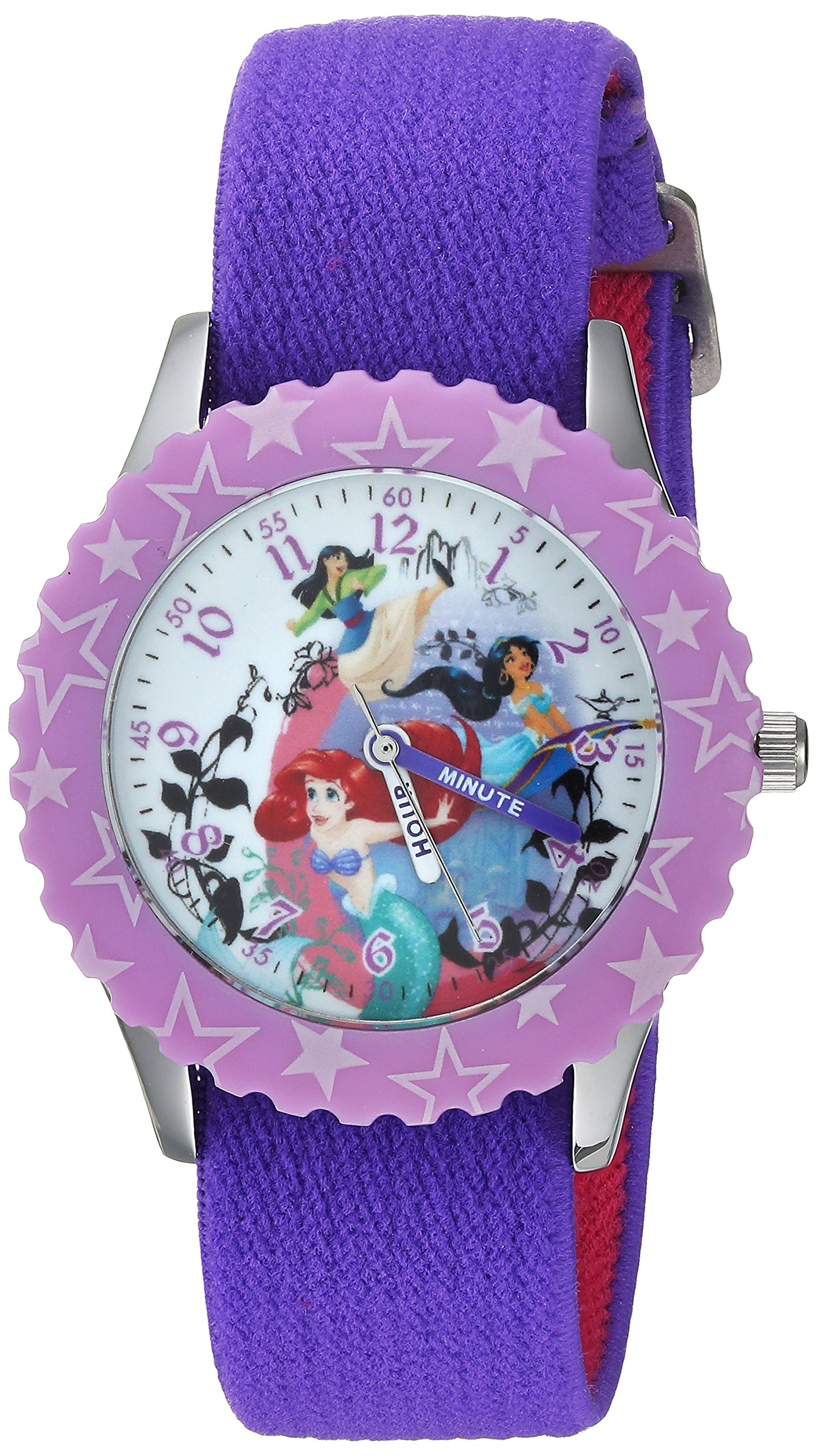 Disney The Princess & The Frog Kids' WDS000200 Princess Mulan Analog Display Analog Quartz Purple Watch