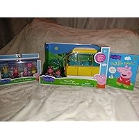 Jazwares Peppa Pig Playset Bundle: Peppa Pig's Campervan Playset, The Golden Boots DVD (9 Episodes), and Peppa Pig and Friends (4 Figurines)