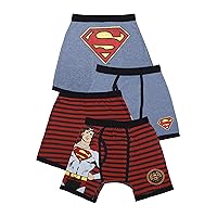 DC Comics Boys' Little Batman 2 Pack Vintage Superman Boxer Brief Underwear