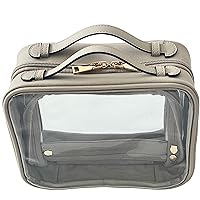 Clear Makeup Bag Toiletry Bag for Women Cosmetic Case Large Capacity Travel Make Up Bag Organizer Transparent Storage Compartment TSA Approved (GRAY) Clear Makeup Bag Toiletry Bag for Women Cosmetic Case Large Capacity Travel Make Up Bag Organizer Transparent Storage Compartment TSA Approved (GRAY)