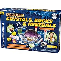 Thames & Kosmos Kids First Crystals, Rocks & Minerals Science Experiment Kit, Intro to Geology, Mineralogy & Crystal Growing for Early Learners