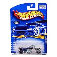 Mattel Hot Wheels 2001 1:64 Scale Blue Blast Lane Motorcycle Die Cast Car #169