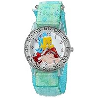 Disney Girl's 'Ariel' Quartz Plastic and Nylon Watch, Color:Green (Model: W002912)